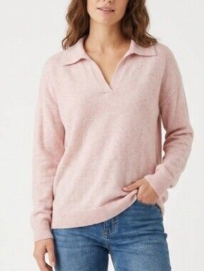 Reitmans Pink Cashmere Blend V Neck Sweater